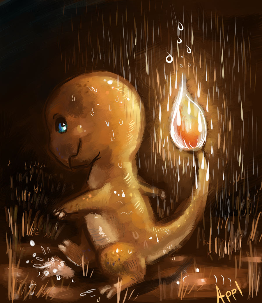 Rainy Charmander Stroll - Request