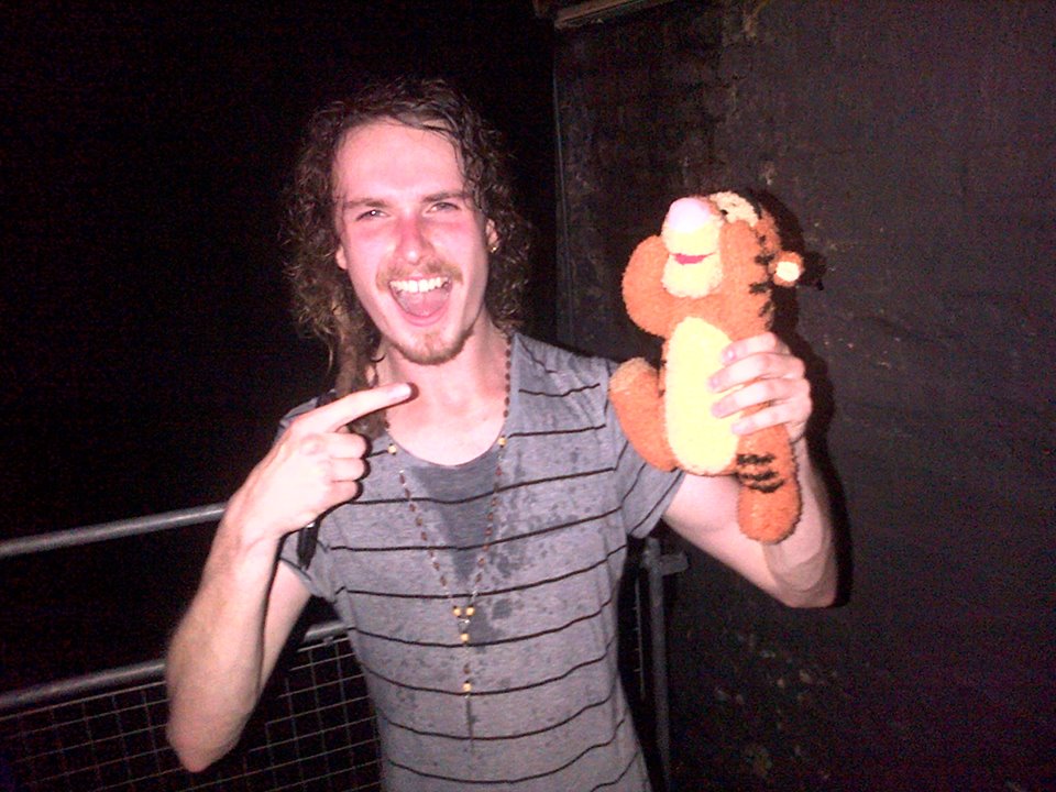 Aaron Buchanan and Tigger.