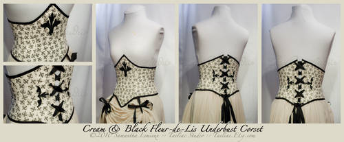 BlackCream Fleur-de-Lis Corset