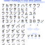 Katakana cross stitch pattern