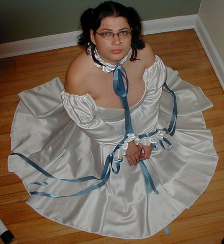 Chii White n Blue Ribbon Dress