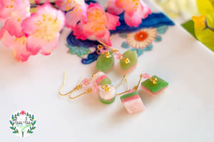 3 Color Mochi Cake Earrings