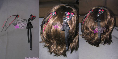 Gothic Kimono Hairpin Set