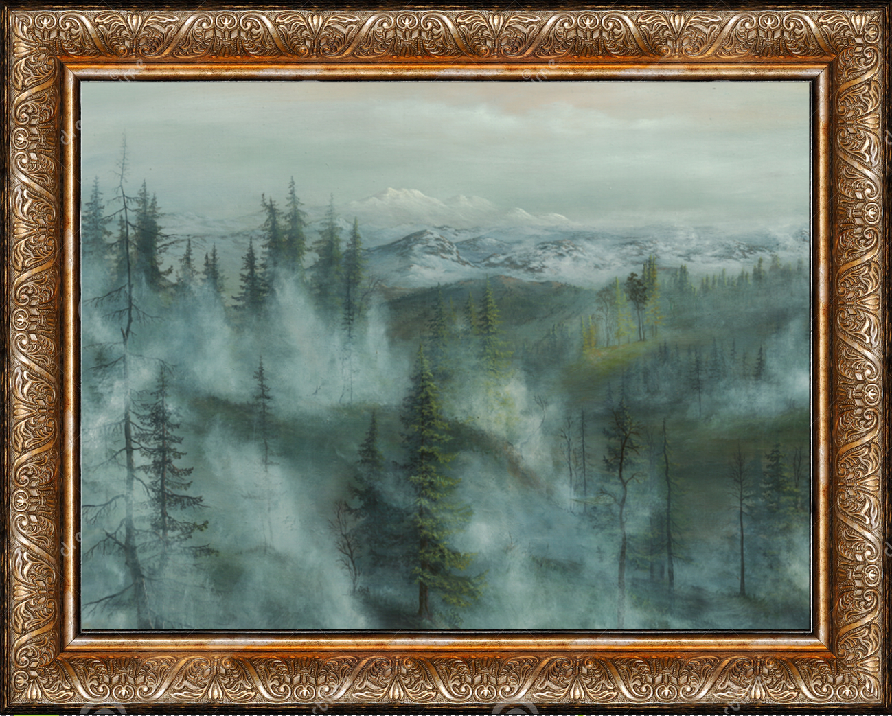 My latest painting scanned and virtually framed :)