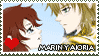 Aioria and Marin Stamp by ladamadelasestrellas