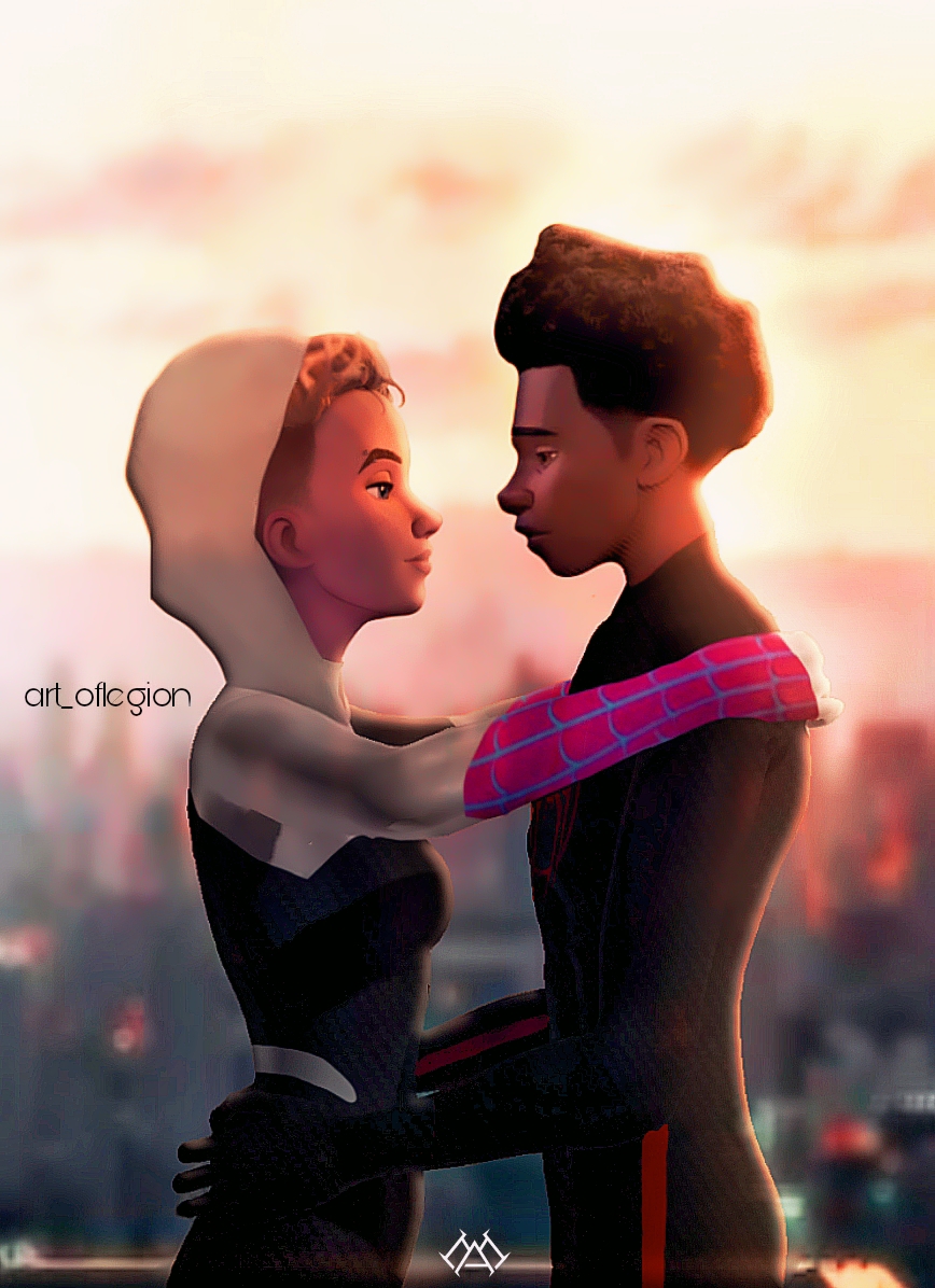 Gwen X Miles Spiderman Across The Spider Verse By Artoflegion56 On gwen-x-miles-spiderman-across-the-spider-verse-by-artoflegion56-on