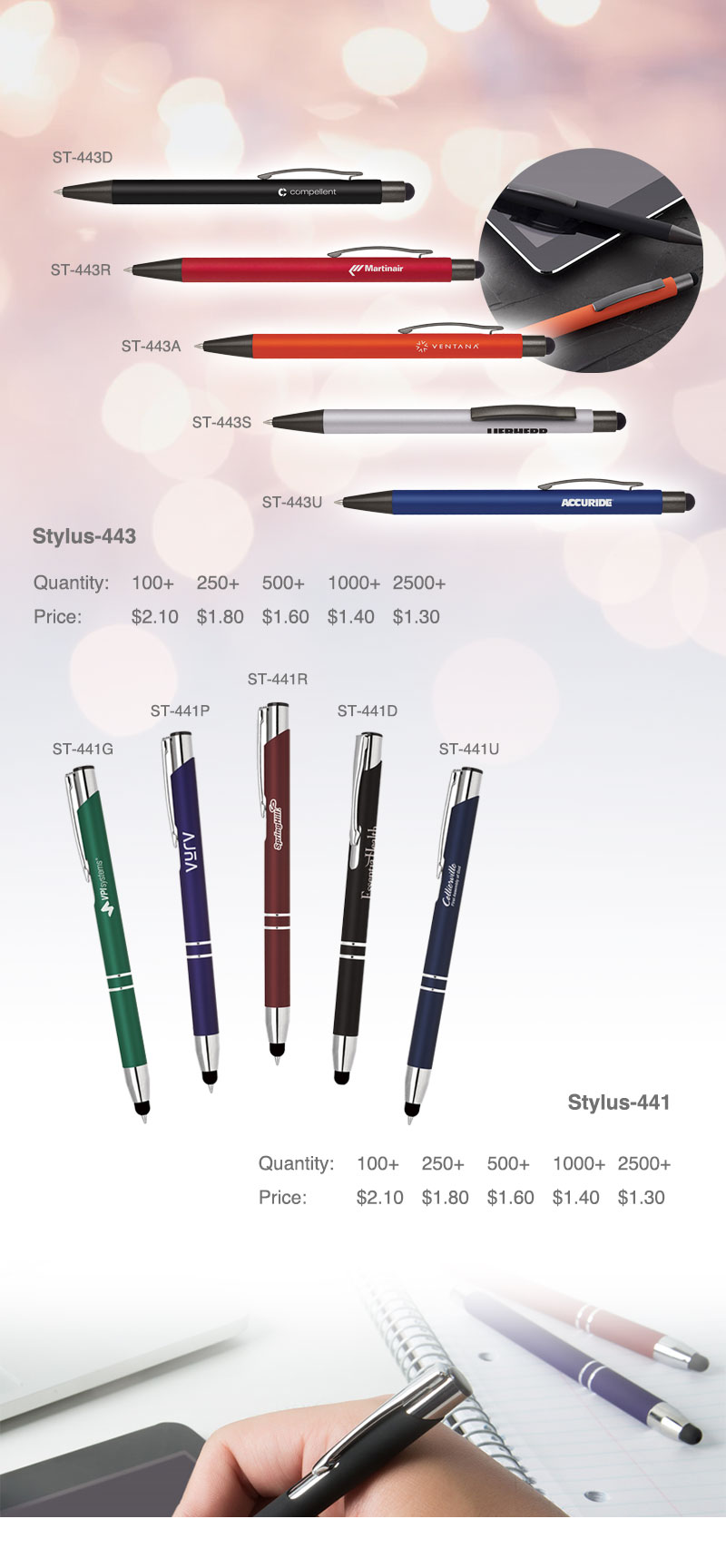 Lungsal's Soft Touch Stylus Pens