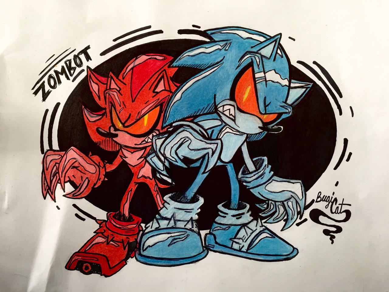 Zombot Sonic and zombot Shadow by BubbleChip on DeviantArt