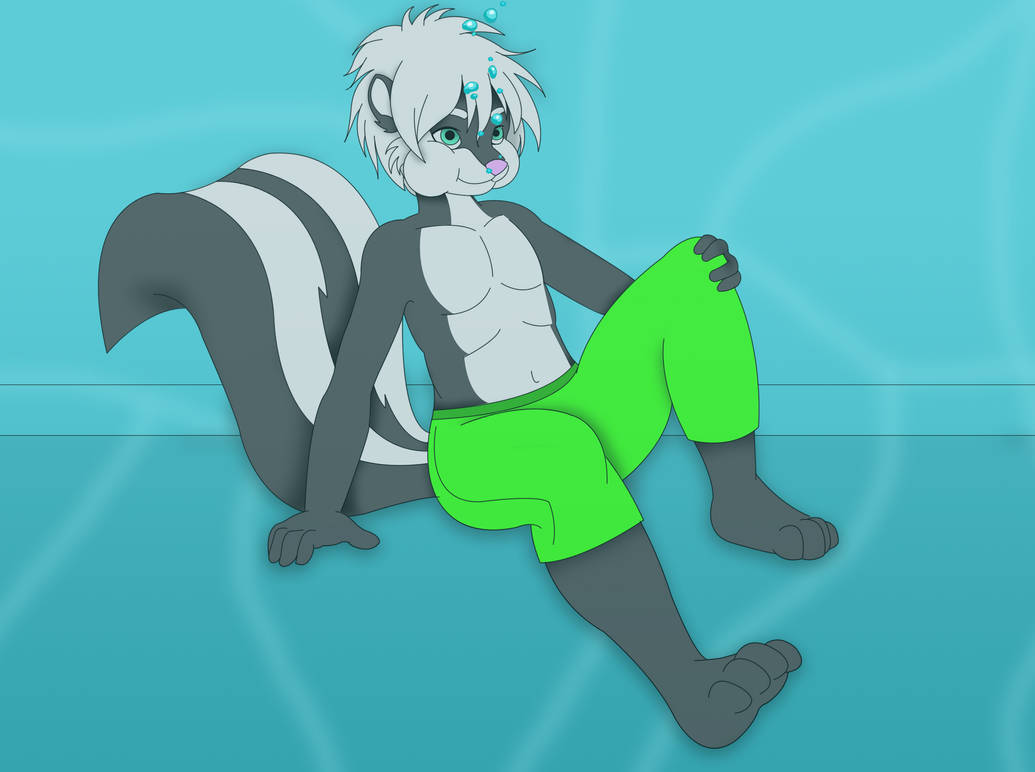 Skunk Pool A skunk in pool by Akira-Devilman666 on DeviantArt