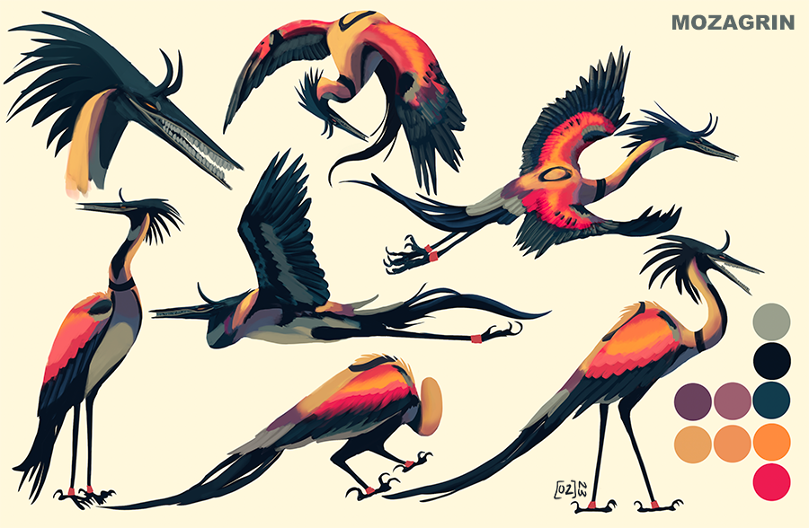 Birds Deviantart Bird Concept Sheet by MozaGrin on DeviantArt
