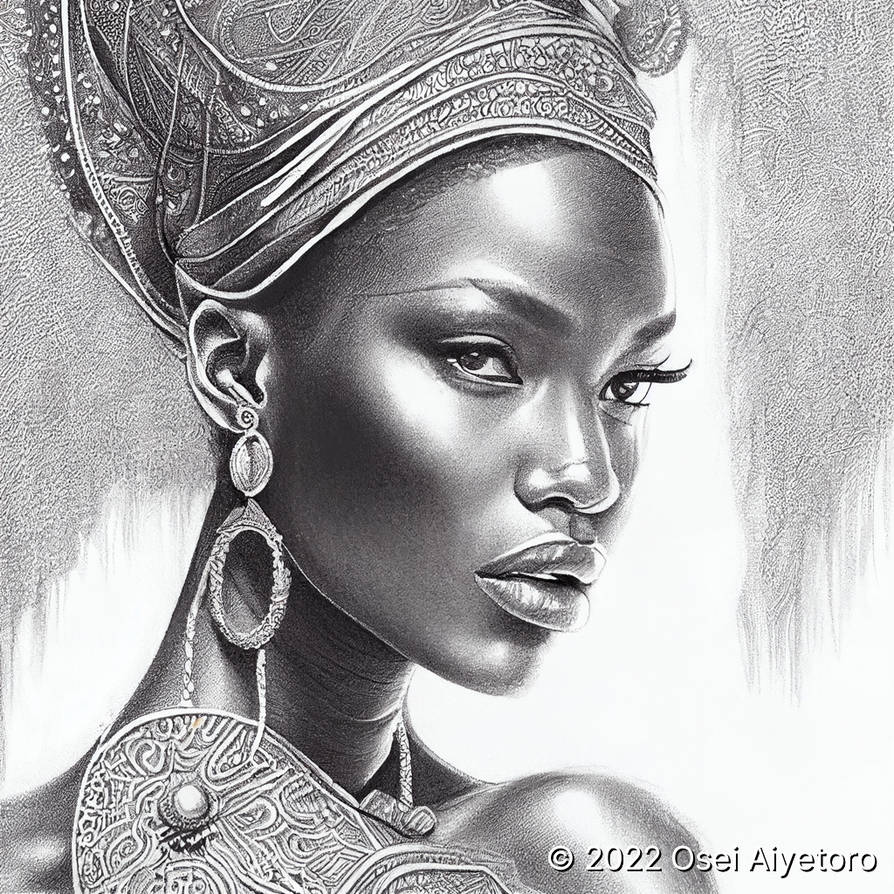 Afro Queen Drawing by OseiAiyetoro on DeviantArt