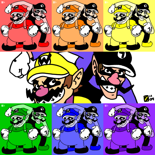 Warhol Wario Bros. by professorhazard