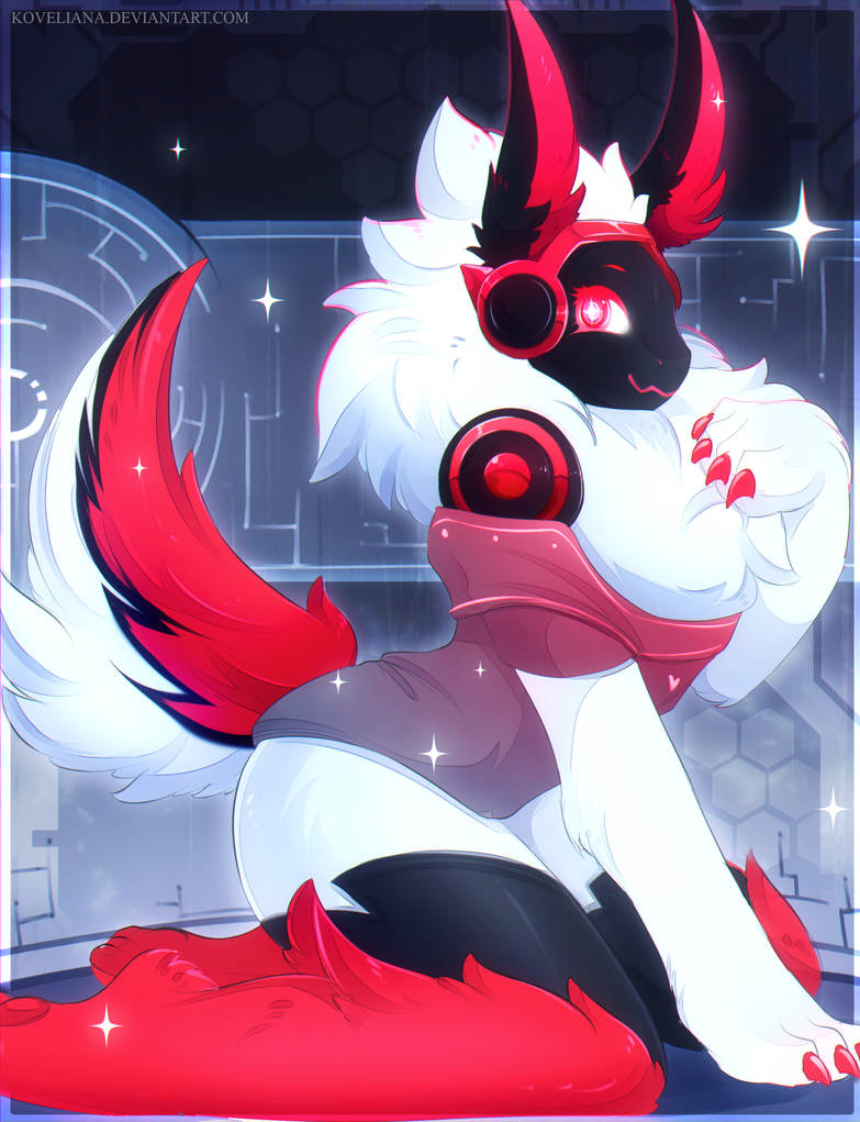 photo Protogen Art Blue protogen by koveliana on deviantart