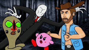 Chuck Norris vs Slender Man vs Kirby vs SCP-173