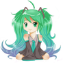 Miku Hatsune sitting