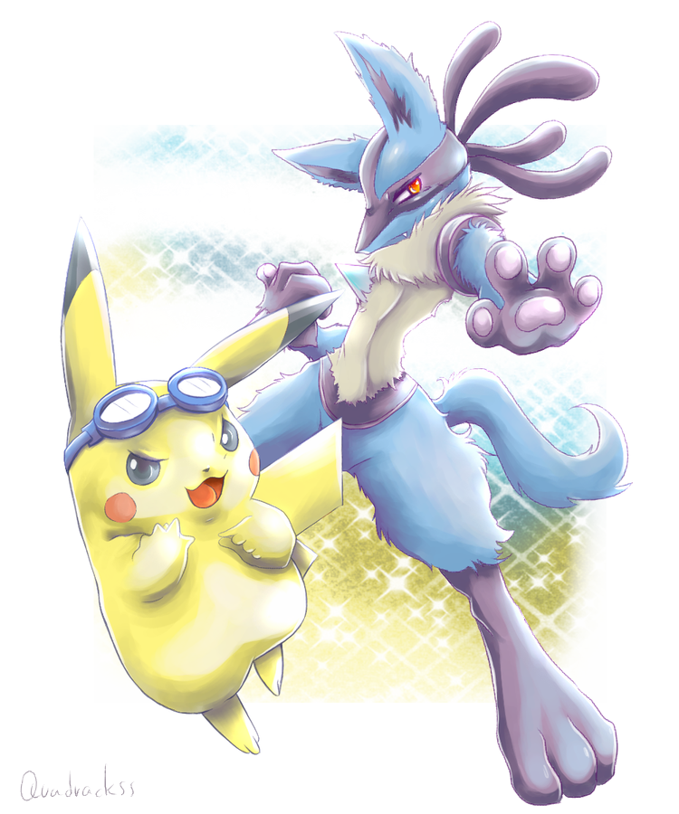 Lucario and Pikachu