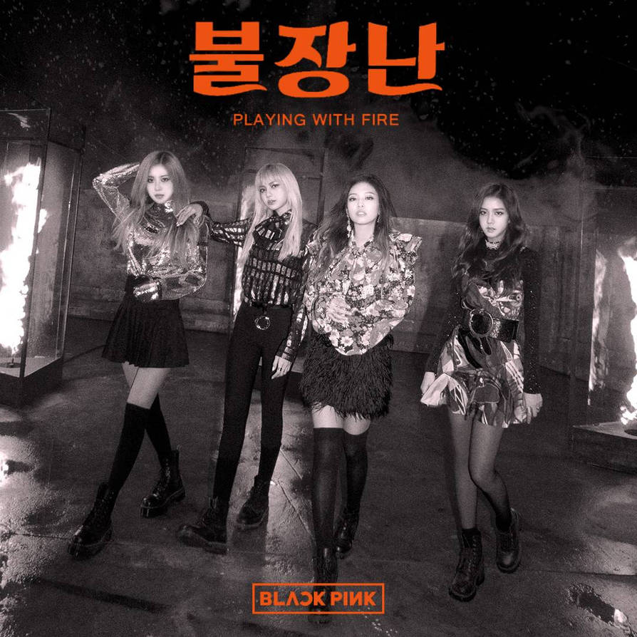 BLACKPINK - PLAYING WITH FIRE (ALBUM COVER) by Kyliemaine on
