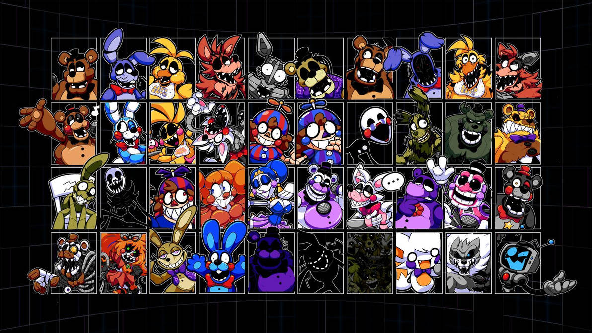 Fricks Name Frickbear Roster Updated by NeonGengar on DeviantArt