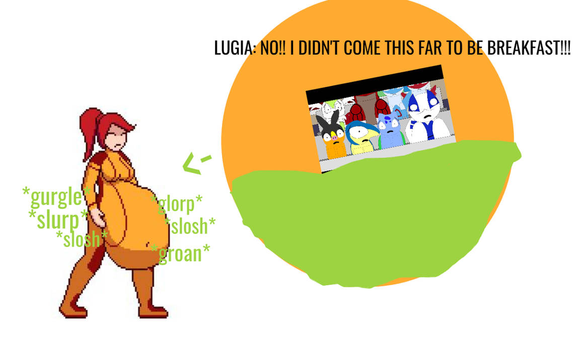 Mia from Project G.L.U.T.T Ate Lugia and his bffs. by PolkaPuppy on