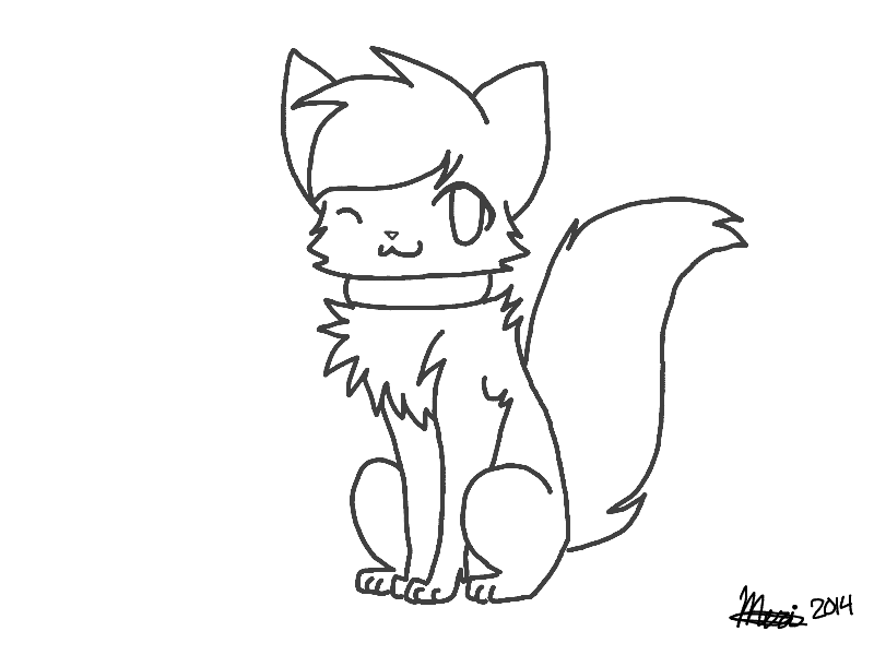 MS Paint Cat base by SnowTehKat on DeviantArt