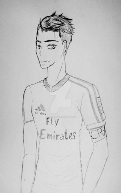 CR7 Cristiano Ronaldo in Anime Real Madrid by Bluelight02 on DeviantArt