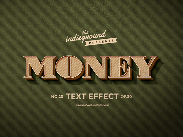 Retro Vintage Photoshop Text Effect No.23