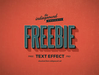 Free Retro Text Effect for Photoshop