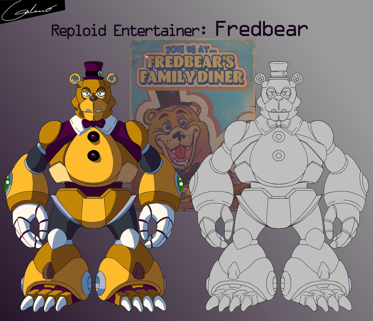 Reploid Fredbear Concept by TheFirstAwakening on DeviantArt