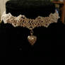 lace heart choker