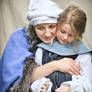 Medieval mother and daughter