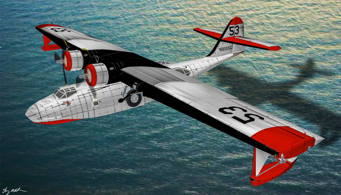 Pby Retro Rockets PBY Catalina Fire Bomber - Oil by dlm8hn on DeviantArt