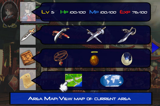 My RPG - Menu screen