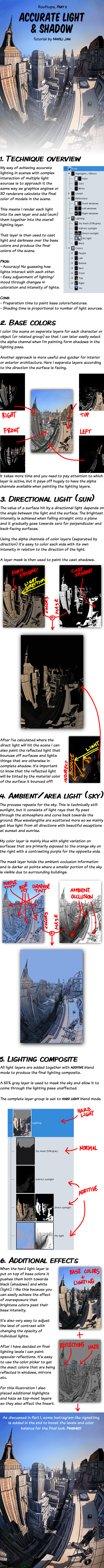 Rooftops, Part 2: Accurate Light and Shadow