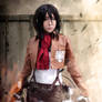 mikasa ackerman from Attack on Titan cosplay