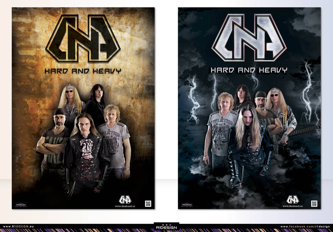 Metal band- D.N.A-poster designs-(1-2) by R1Design