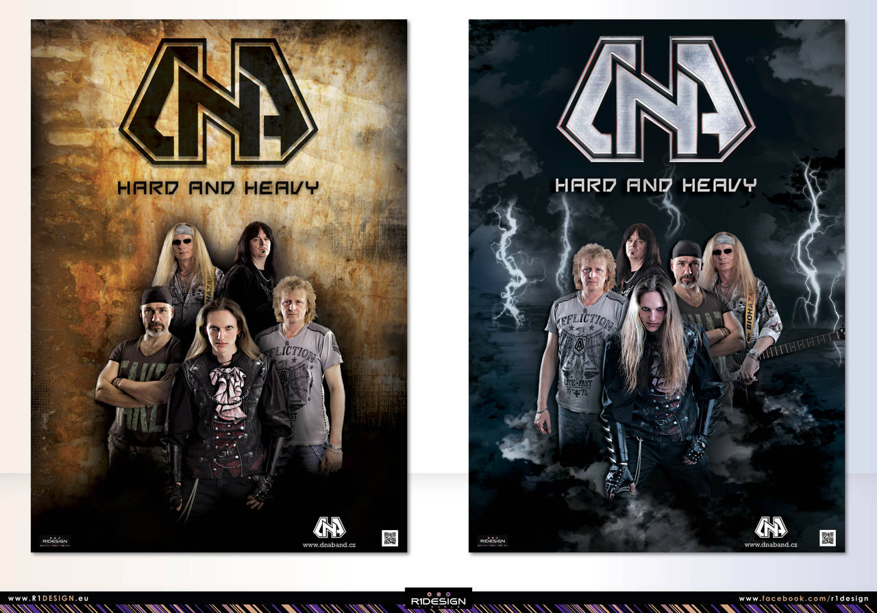Metal band- D.N.A-poster designs-(1-2) by R1Design