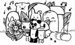 Panda n friends by tini123