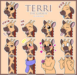 Terri Giraffe Modular Telegram Stickers!