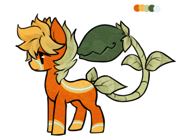 Orange Creame Plant Pony - Closed