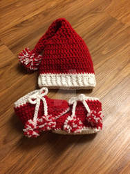 Christmas hat booties