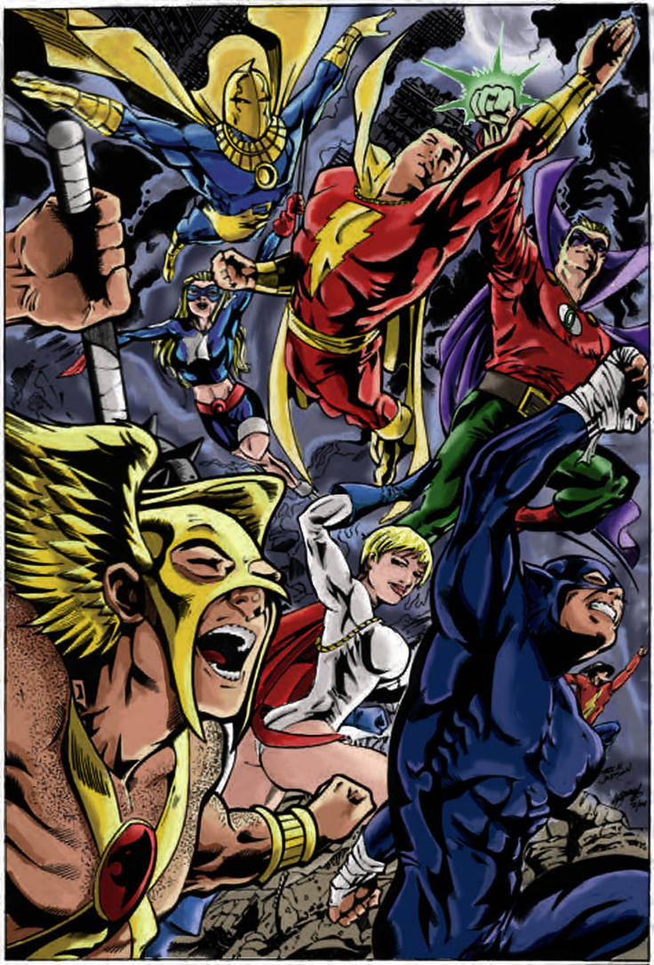 Jsa Deviantart JSA Pinup WIP by forge18 on DeviantArt