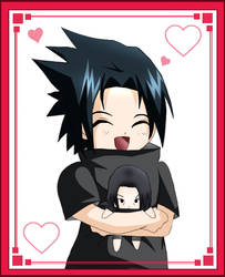 Sasuke with Itachi Plushie