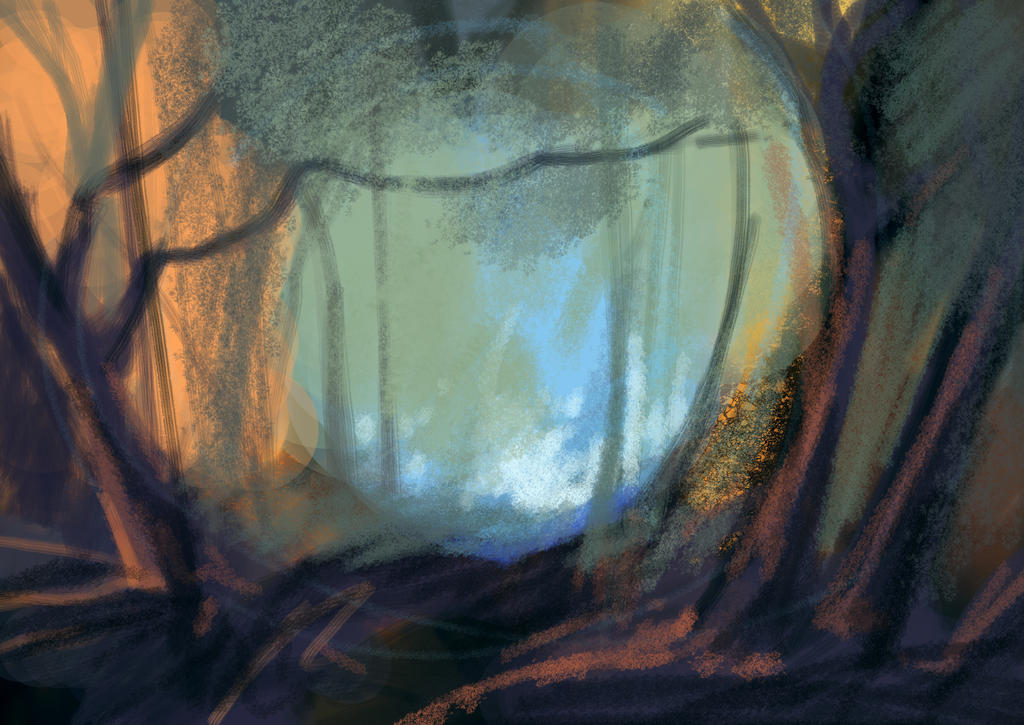 Dark forest sketch by ImJackHolmes on DeviantArt
