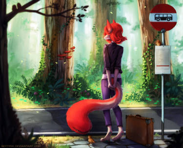 At the Bus Stop