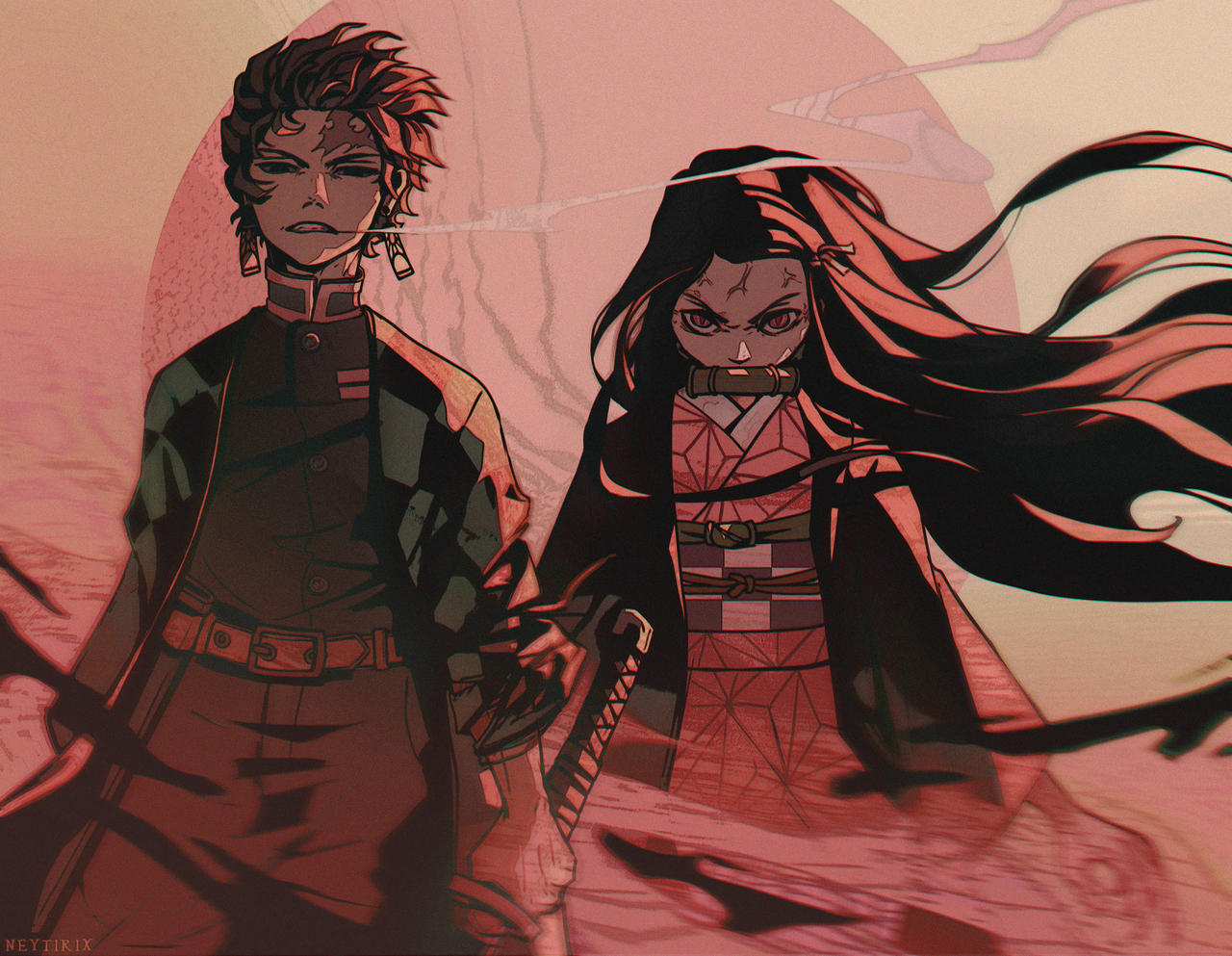 KNY - Long-haired Tanjiro by feshnie on DeviantArt