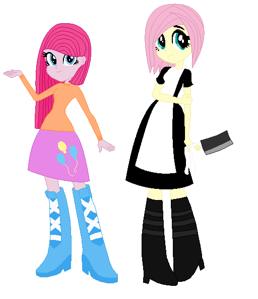 Pinkamena and Butchershy (EQG)