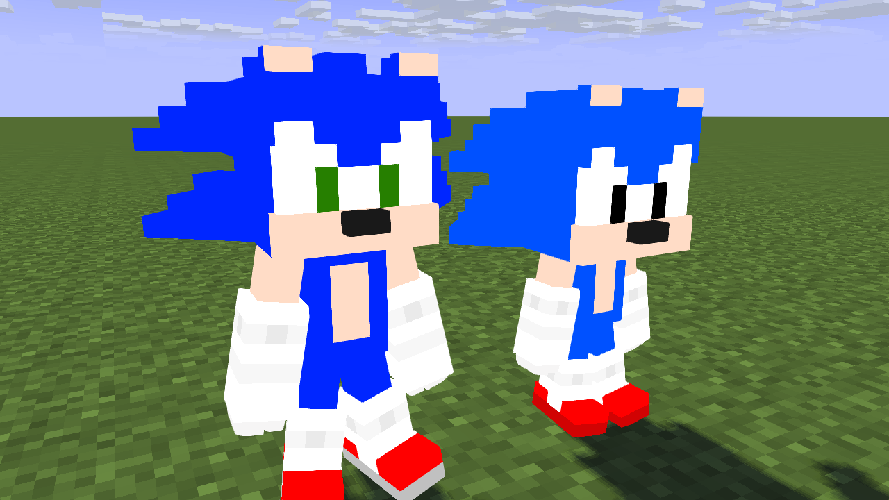 Sonic  Classic Look Minecraft Skin