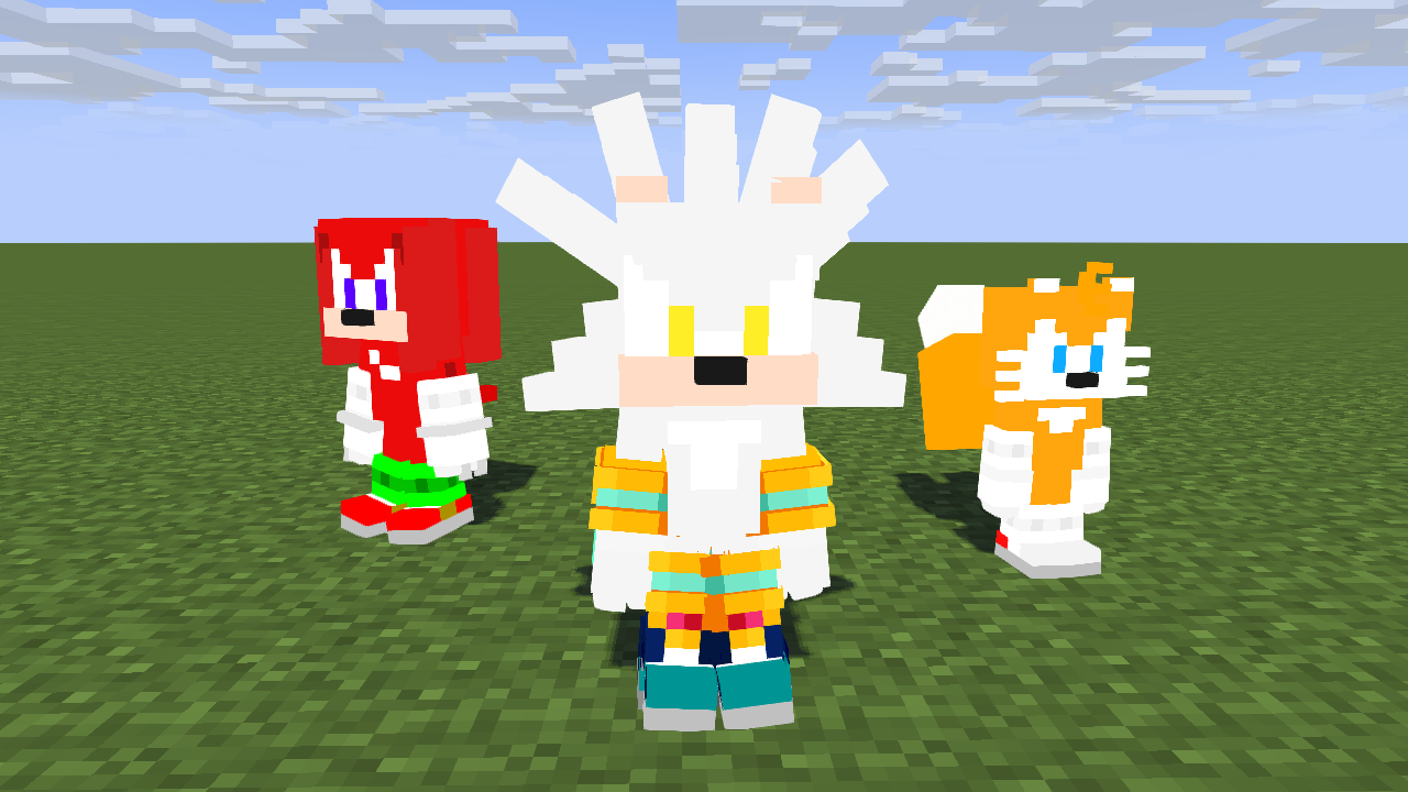 Hyper Silver the hedgehog Minecraft Skin