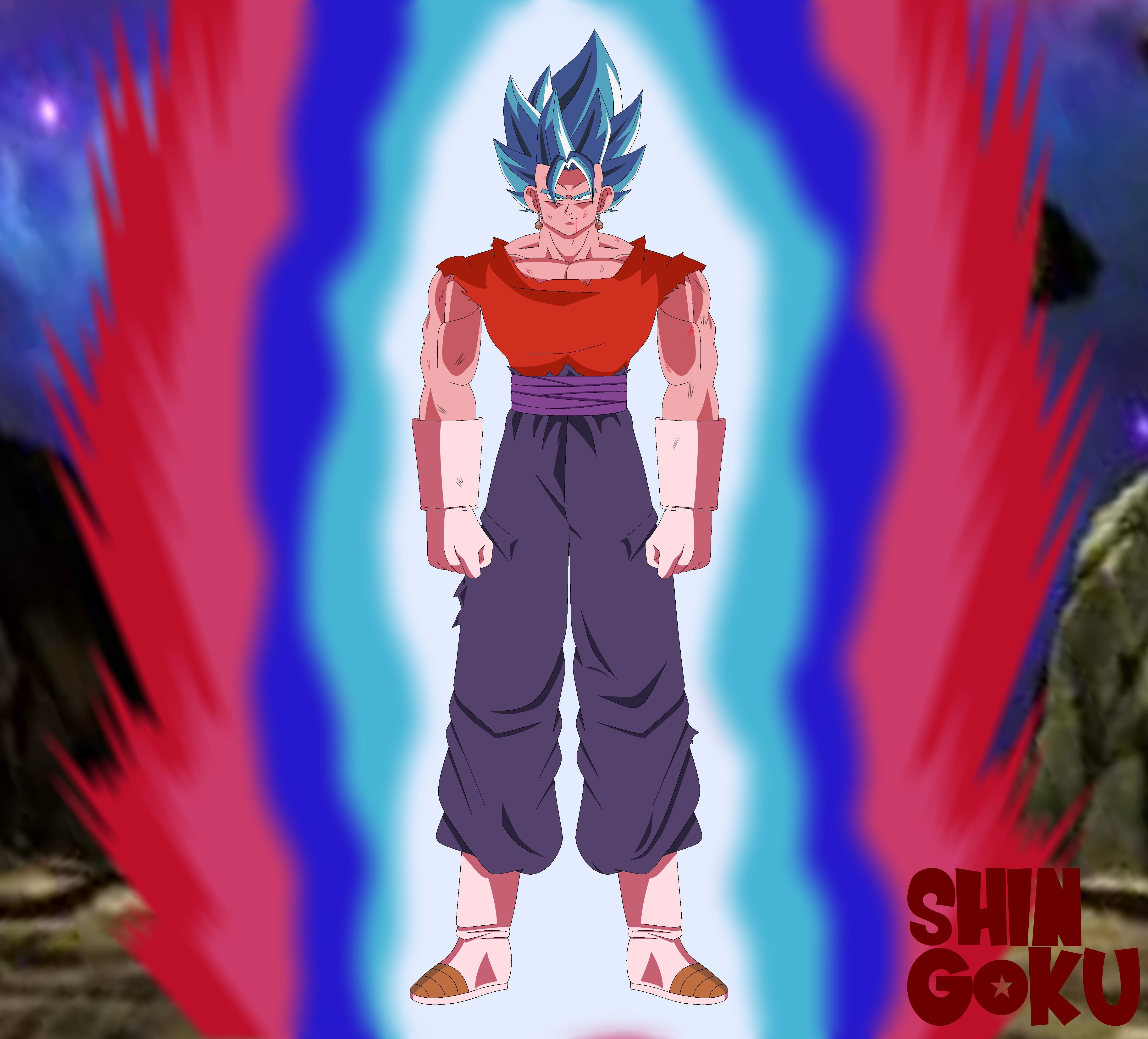 Goku Super Saiyan Blue 3 vs Vegeta Super Saiyan Blue Evolution 