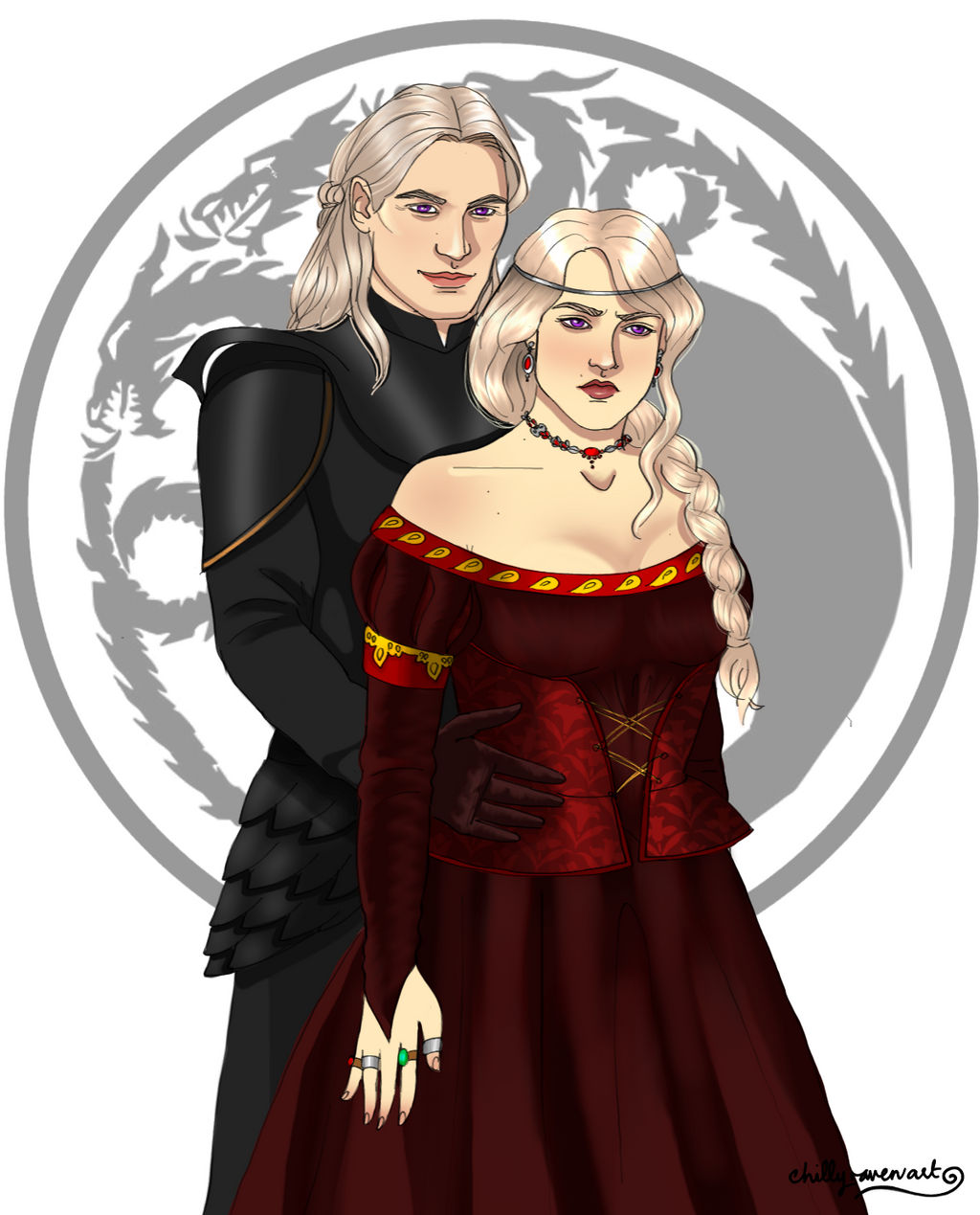 Daemon And Rhaenyra Targaryen By Chillyravenart On DeviantArt daemon-and-rhaenyra-targaryen-by-chillyravenart-on-deviantart